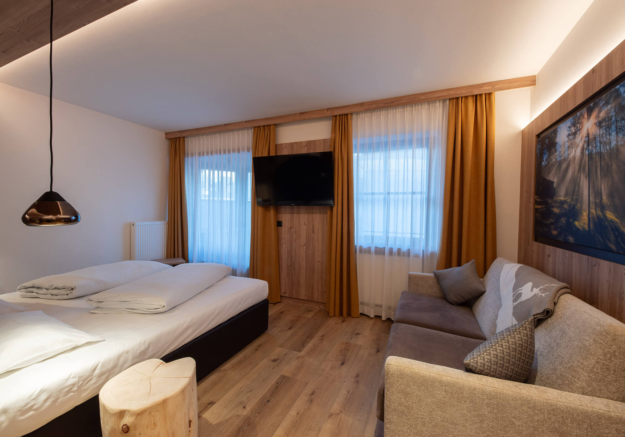 Living Suite Superior - zona notte con letto matrimoniale